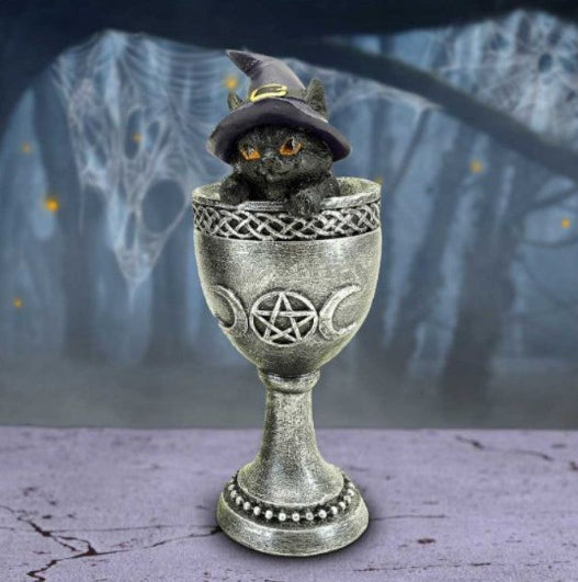 Coven Cup Black Cat In Goblet Nemesis Now