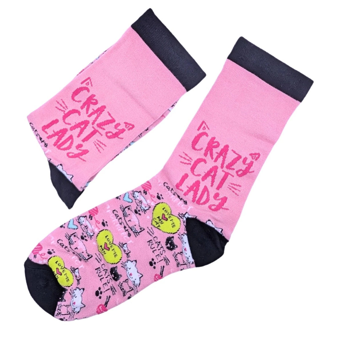 Crazy Cat Lady Novelty Bamboo Socks UK Size 4-7