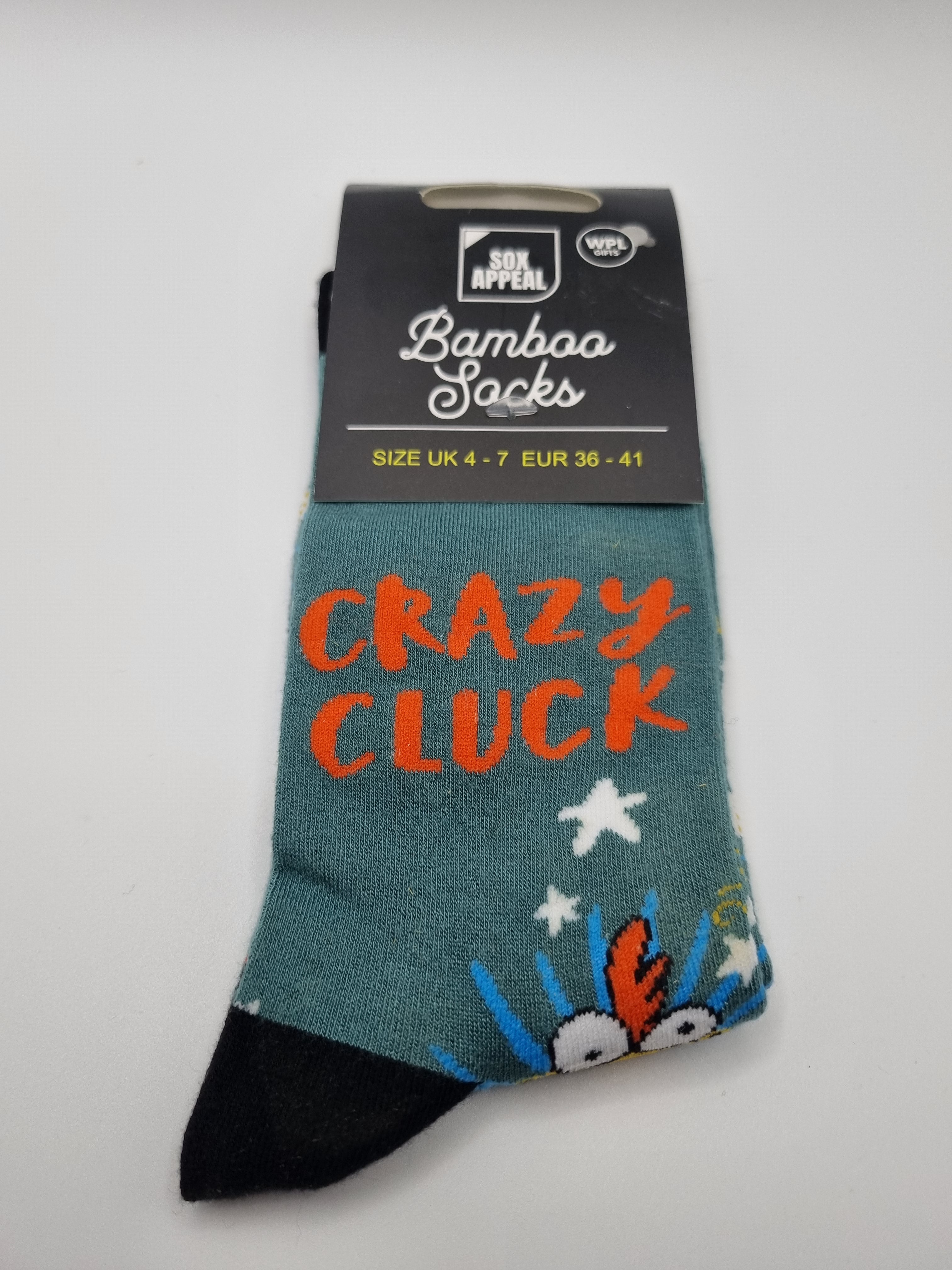 Crazy Cluck Novelty Bamboo Socks UK 4-7