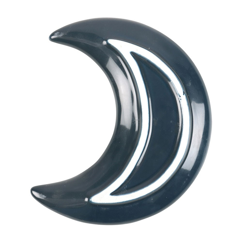 Crescent Moon Shaped Owl Ceramic Trinket Dish