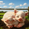 Mini pig figurine 6cm, a cute and playful ornament for any space