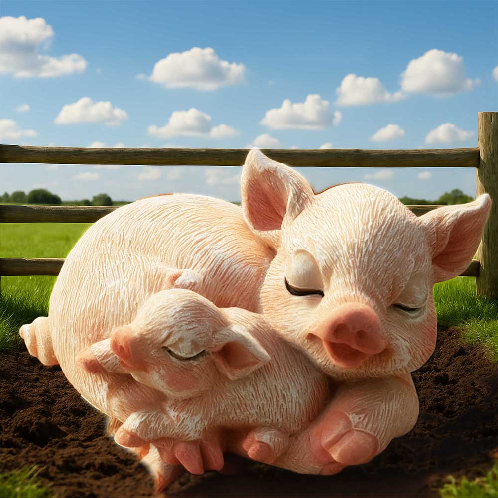 Mini pig figurine 6cm, a cute and playful ornament for any space