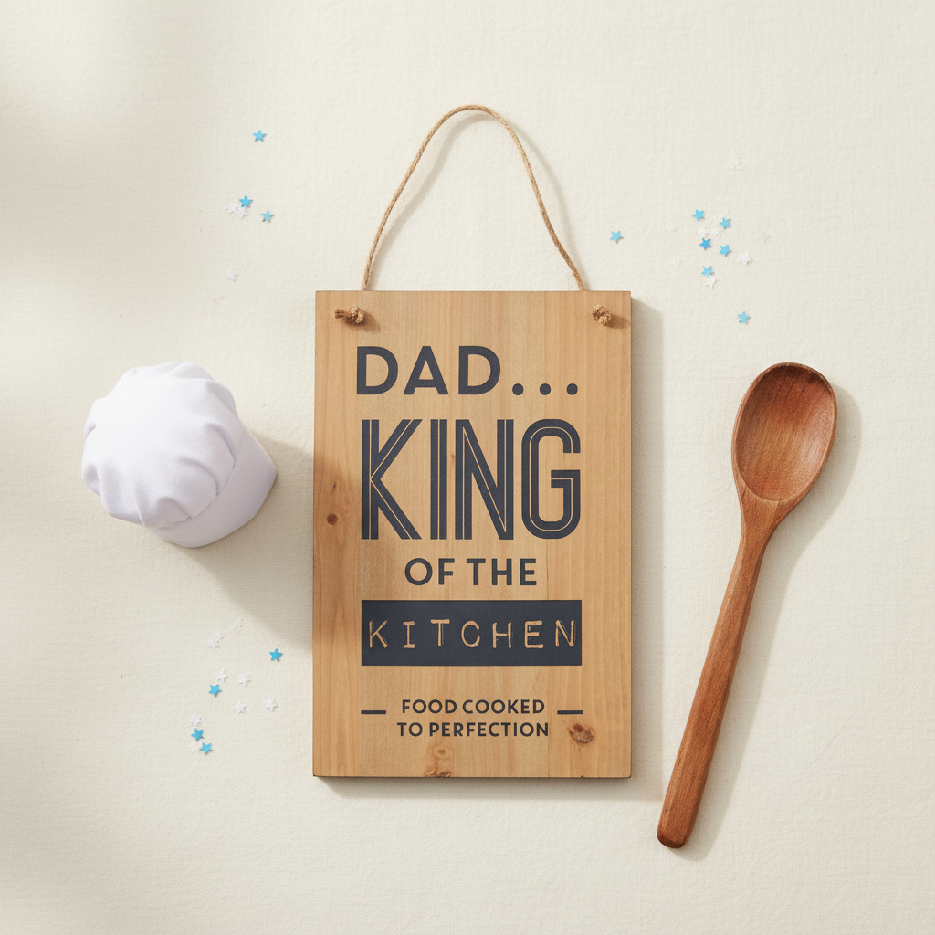 Dad King Of The Kitchen Wooden Hanging Sign