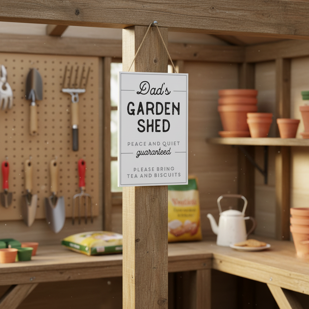 Dad's Garden Shed Wooden Hanging Sign