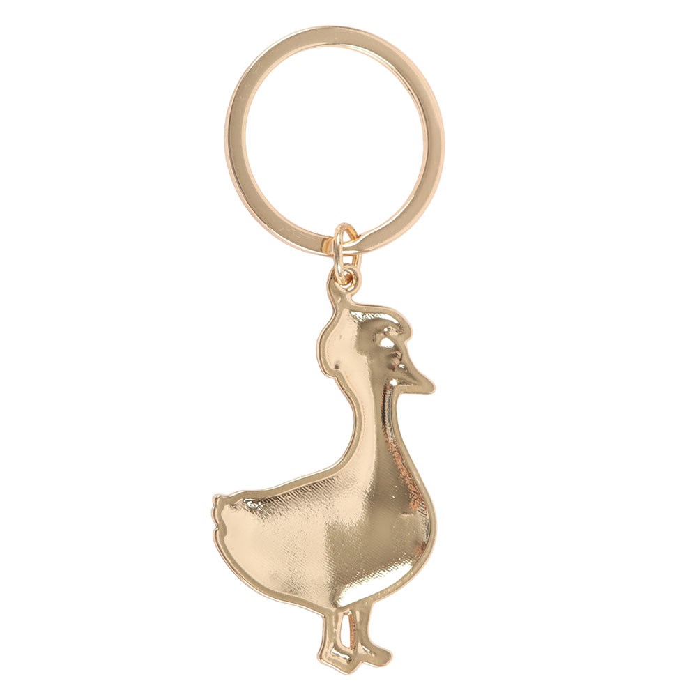 Waddle On Duck Shaped Metal & Enamel Keyring