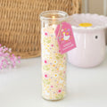 Daisy and duck print vanilla scented tube candle, fresh and cheerful home fragrance