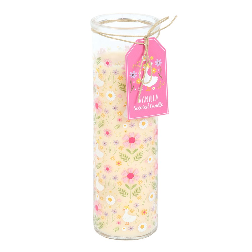 Daisy & Duck Print Vanilla Scented Tube Candle