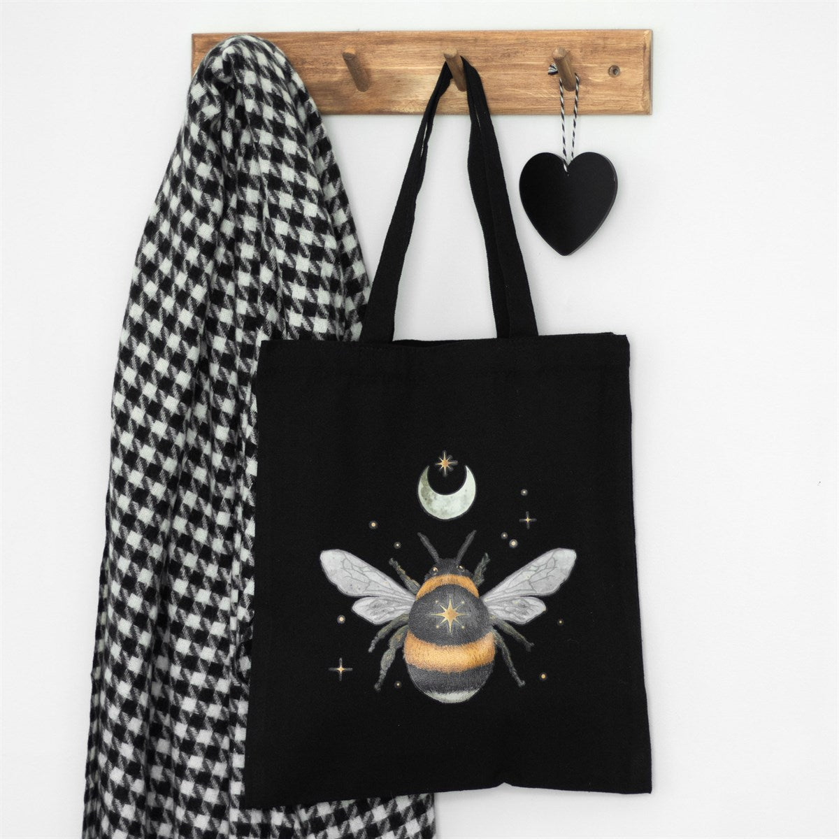 Dark Forest Bee Mystical Polycotton Tote Bag