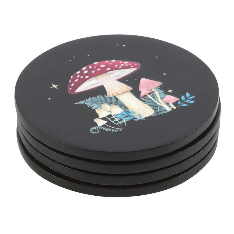 Dark Forest Wooden Coasters - Set Of 4
