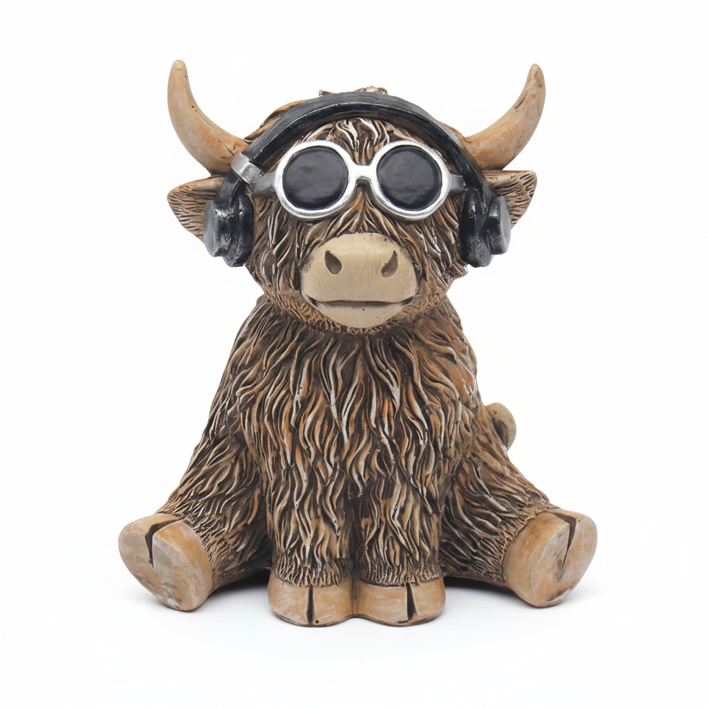 DJ MooSic Highland Cow - detail
