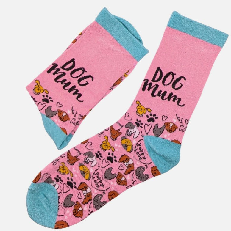 Dog Mum Novelty Bamboo Socks UK Size 4-7