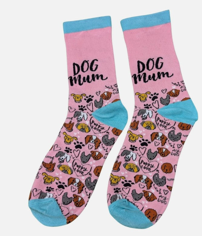 Dog Mum Novelty Bamboo Socks UK Size 4-7