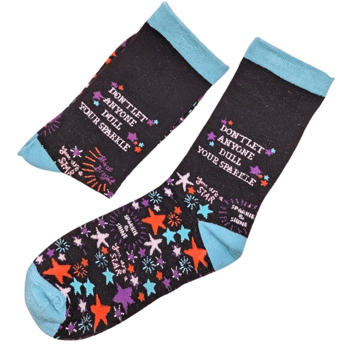 Bamboo socks “Don’t let anyone dull your sparkle” UK 4-7, soft and uplifting design