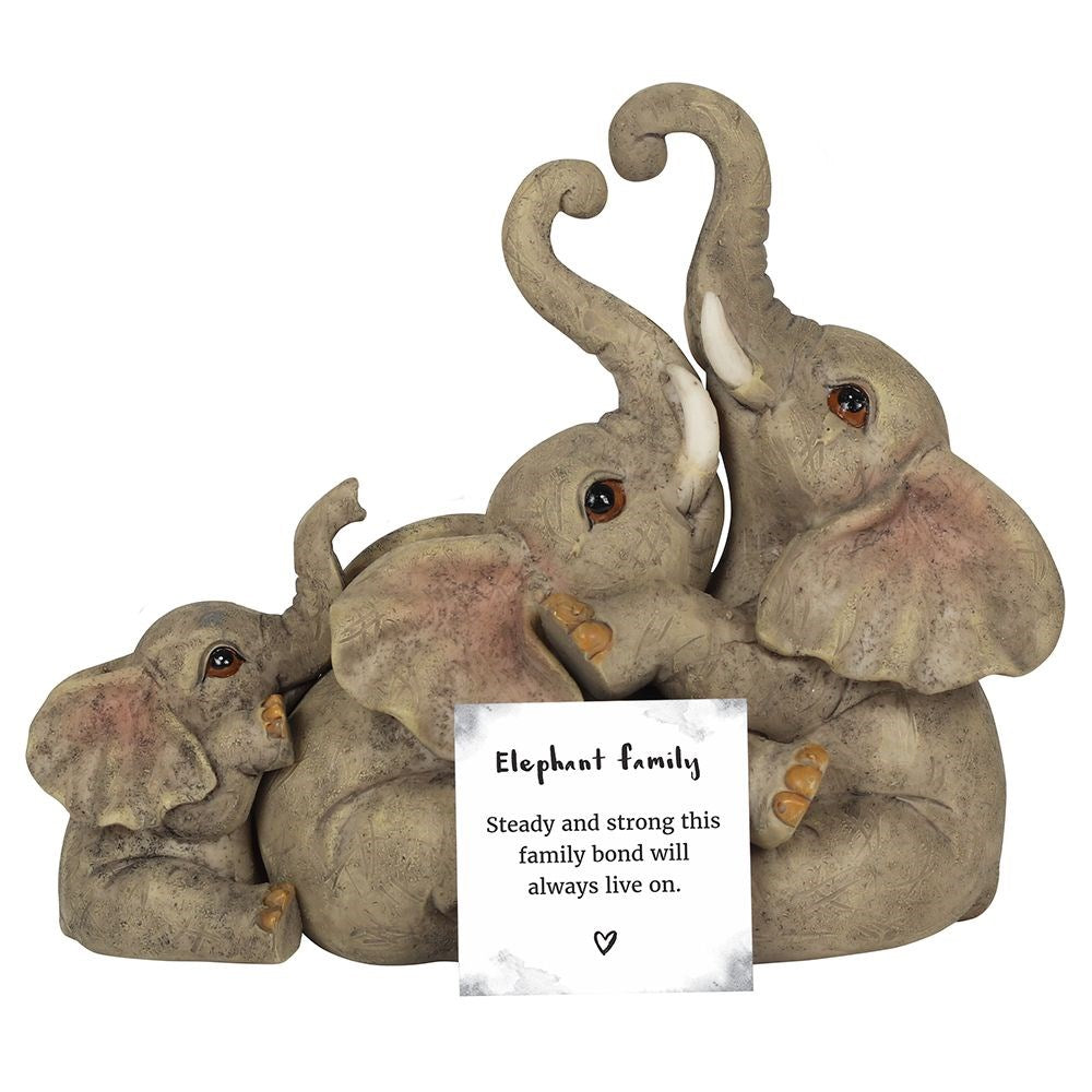 Elephant Family Embrace Ornament