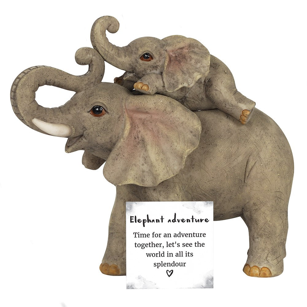 Elephant Adventure Parent & Child Ornament