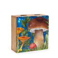 Wood and enamel lidded storage box, available in two sizes for keepsakes