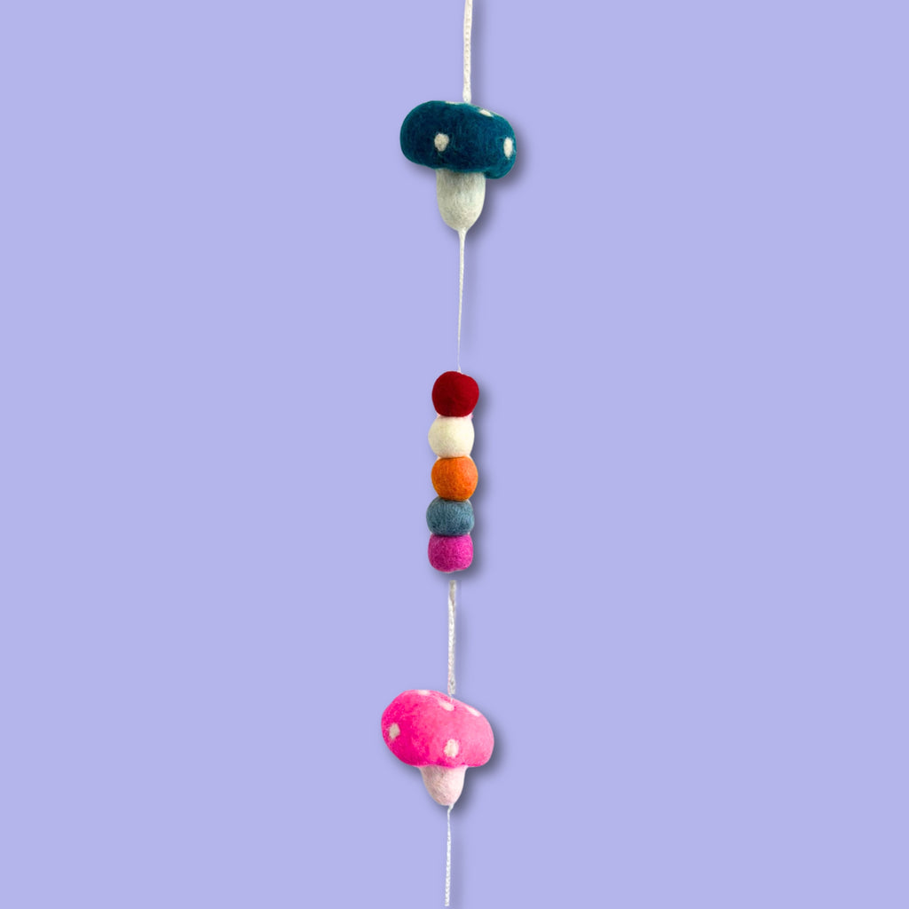 Felt Mushroom Wall Hanging