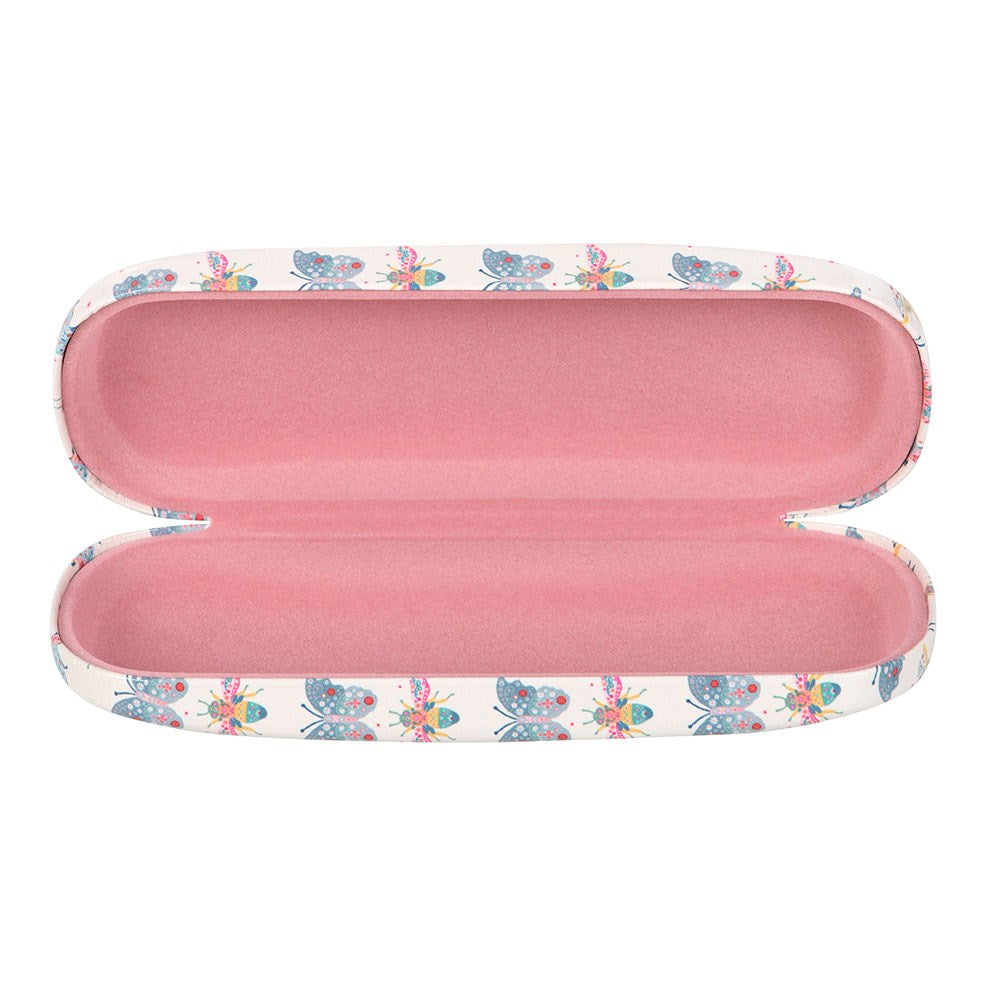 Floral Bug Design Hard Shell Glasses Case