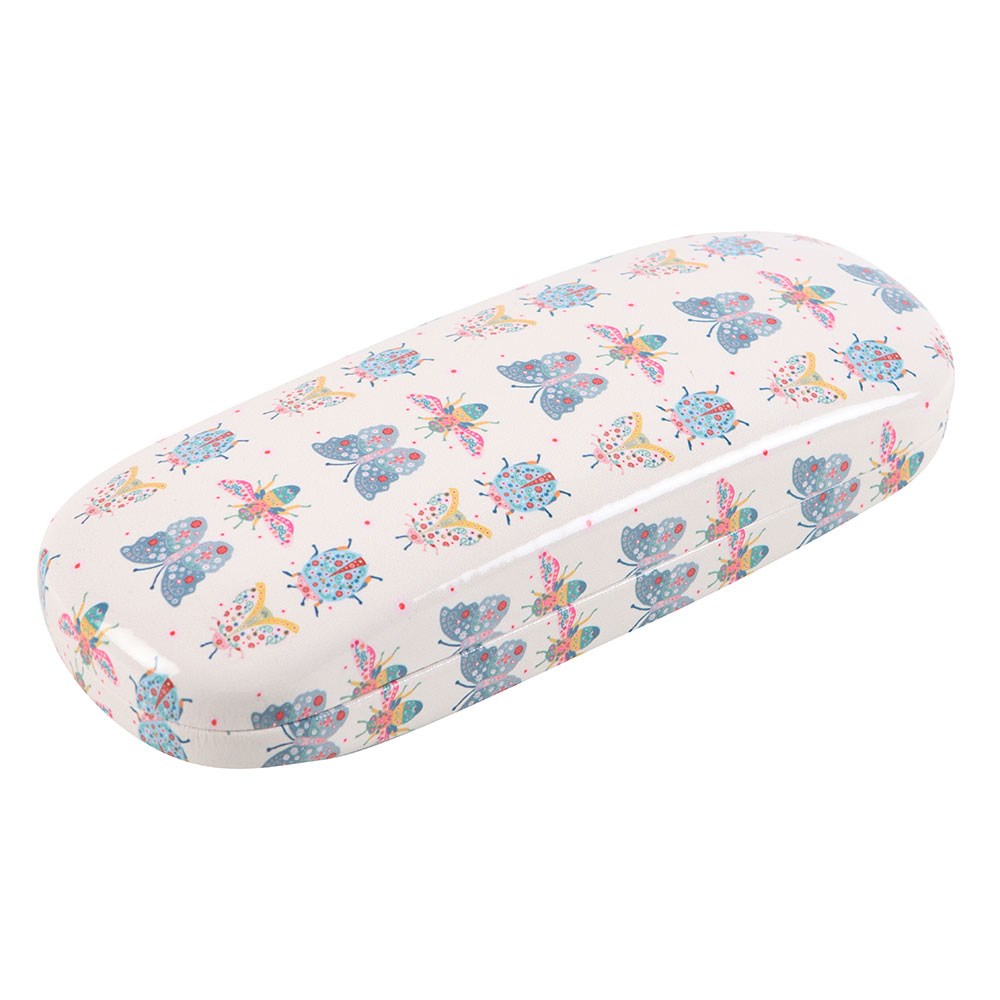 Floral Bug Design Hard Shell Glasses Case