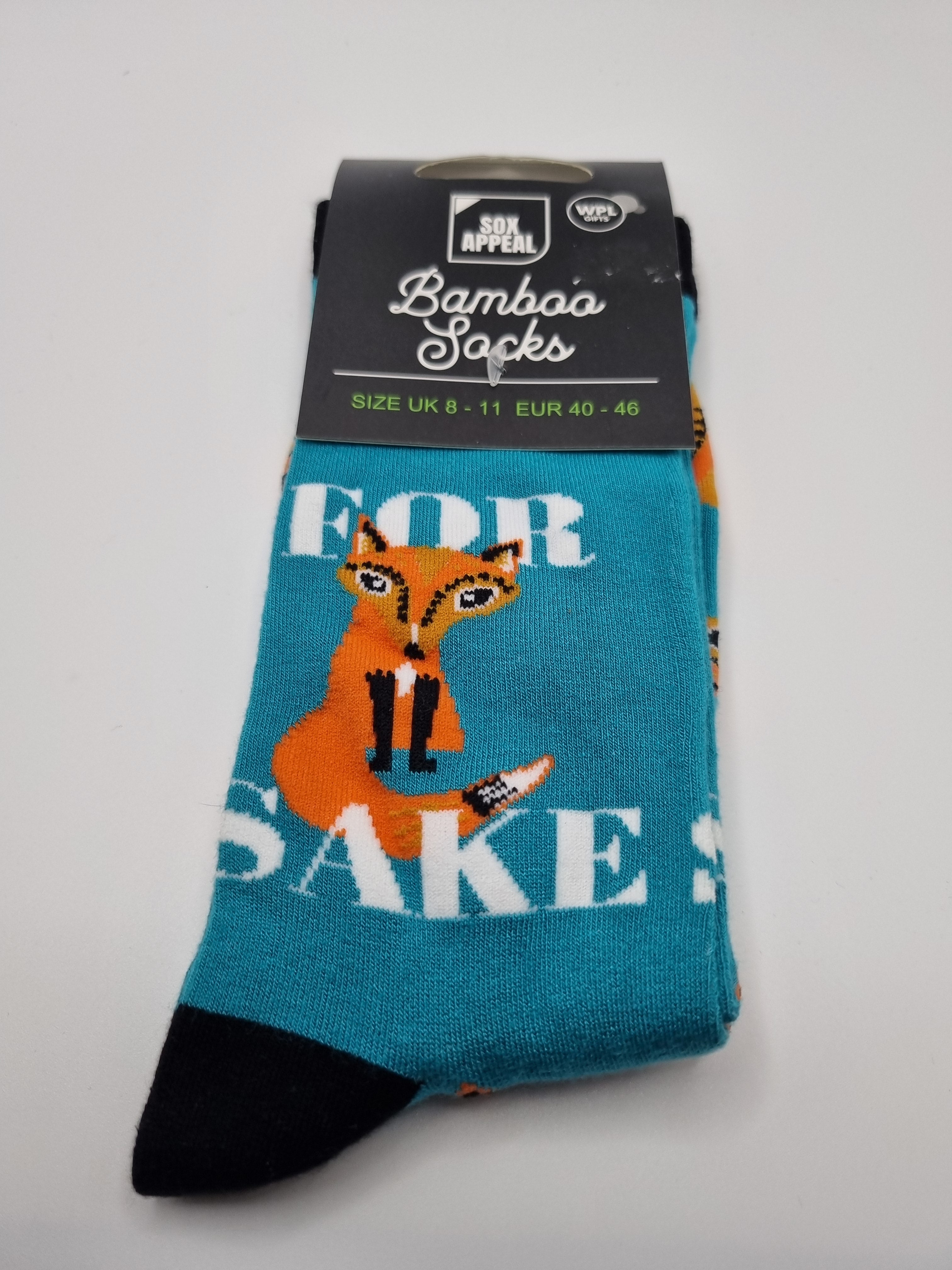 For Fox Sake Novelty Bamboo Socks UK 8-11