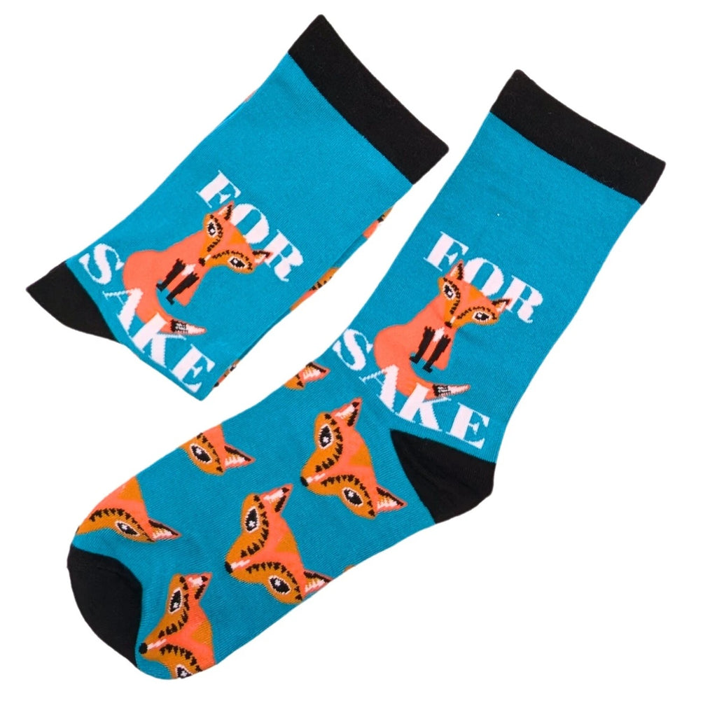 Bamboo socks “For fox sake” UK 4-7, quirky and humorous everyday wear