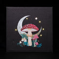 Forest mushroom LED canvas picture, light-up wall art with woodland design