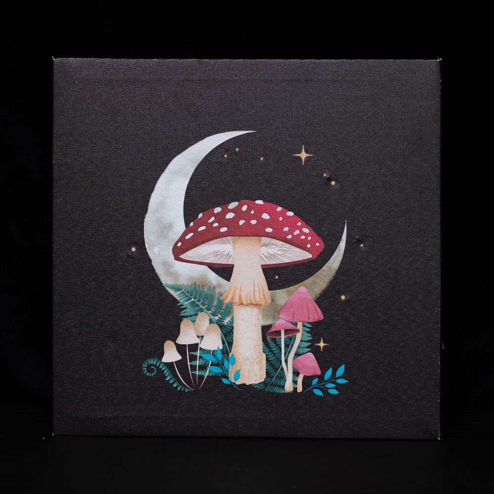 Forest Mushroom Light-Up LED Canvas Picture