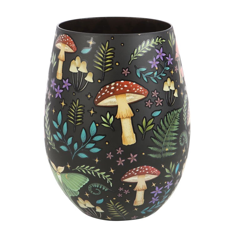 Forest Mushroom Stemless Wine Glass