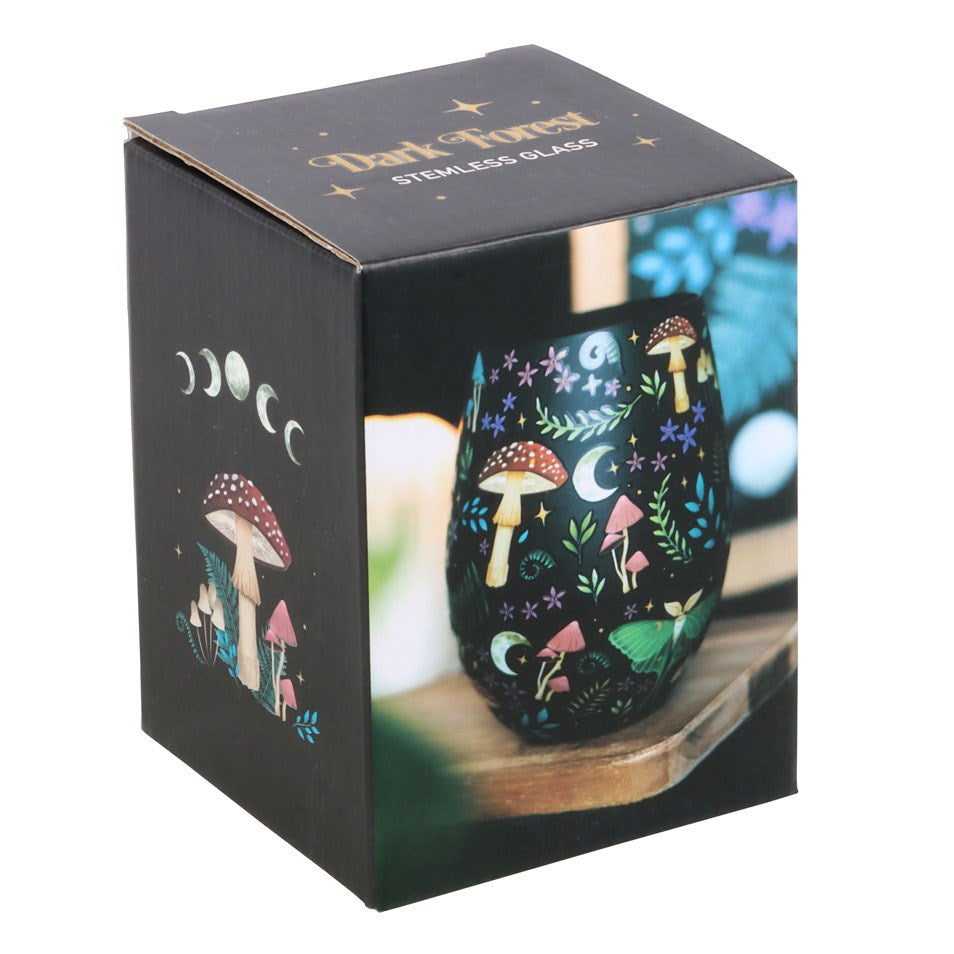 Forest Mushroom Stemless Wine Glass
