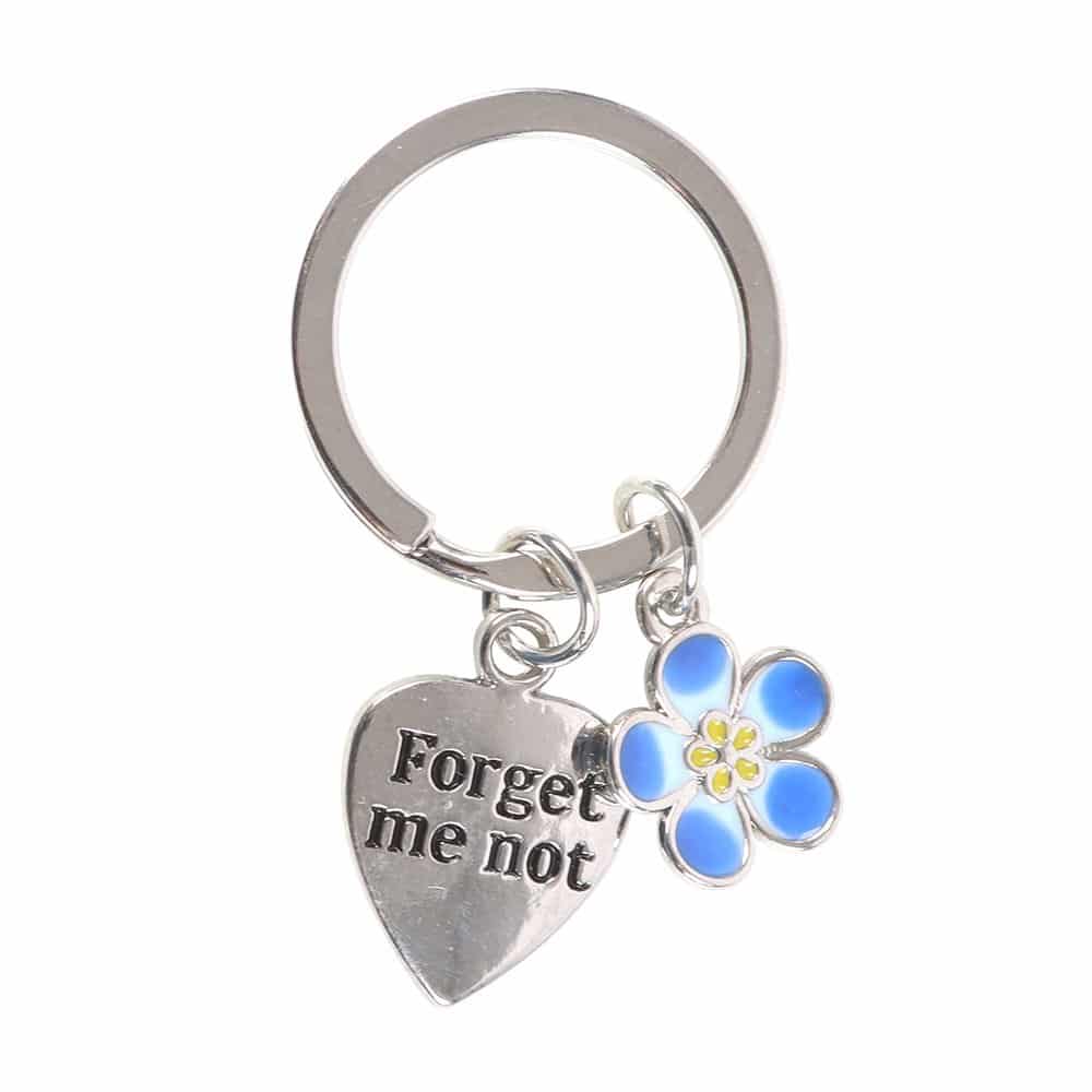 Forget-Me-Not Enamel & Metal Flower Keyring