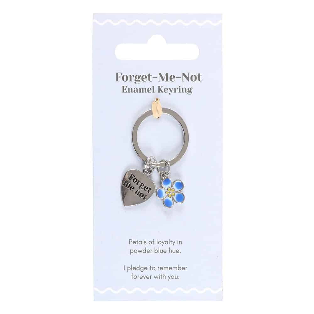 Forget-Me-Not Enamel & Metal Flower Keyring