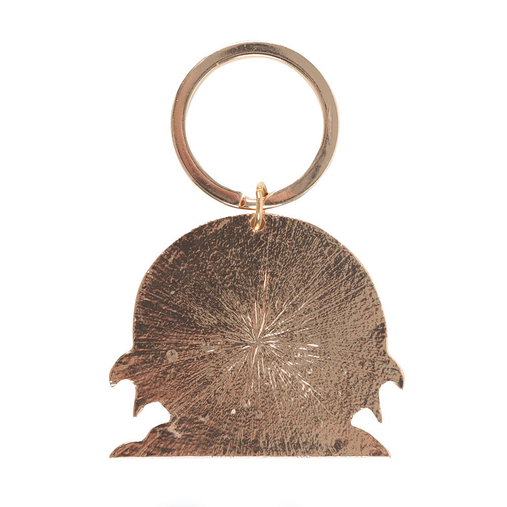 Bat/Cat With Full Moon Metal Keyring