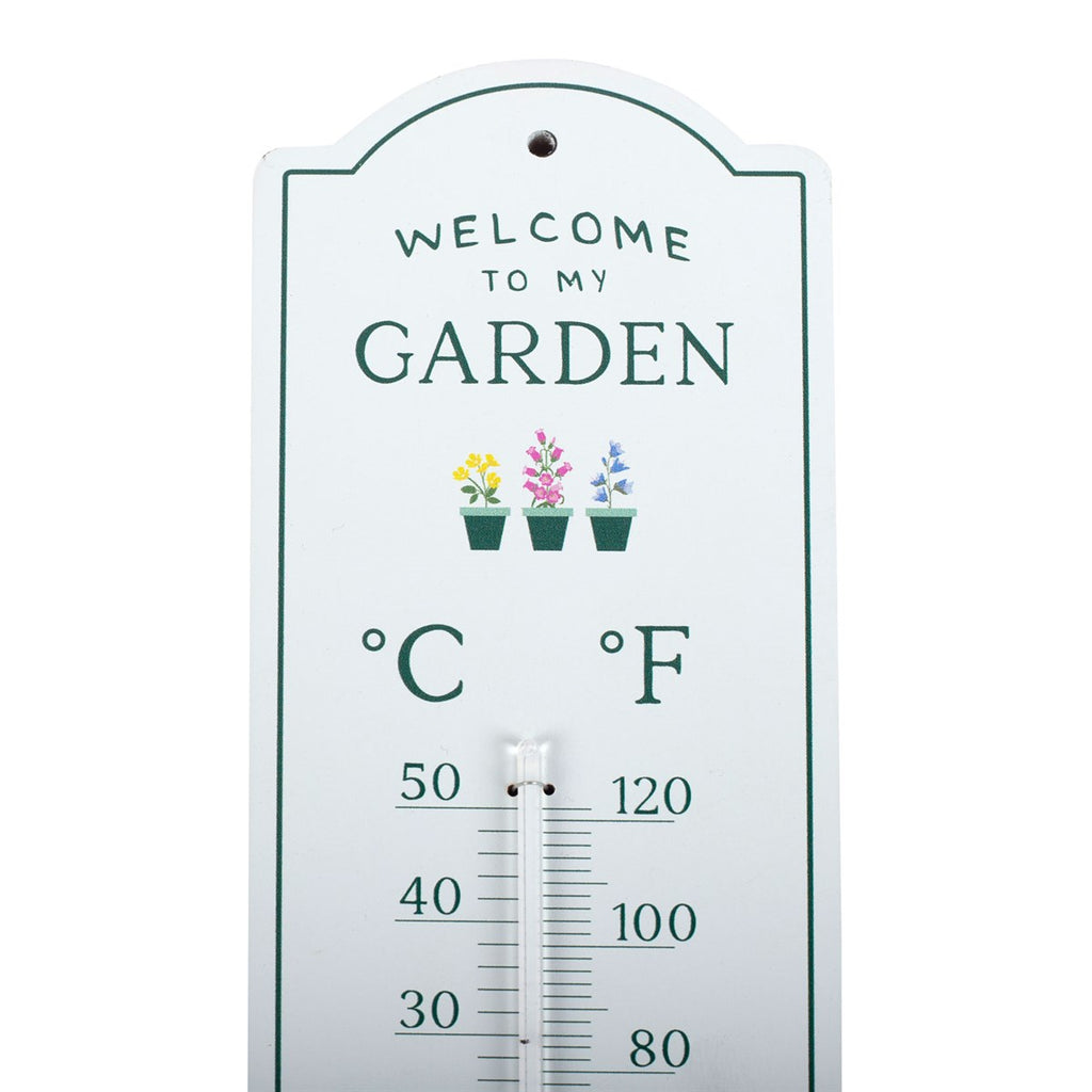 Welcome To My Garden Wall Thermometer