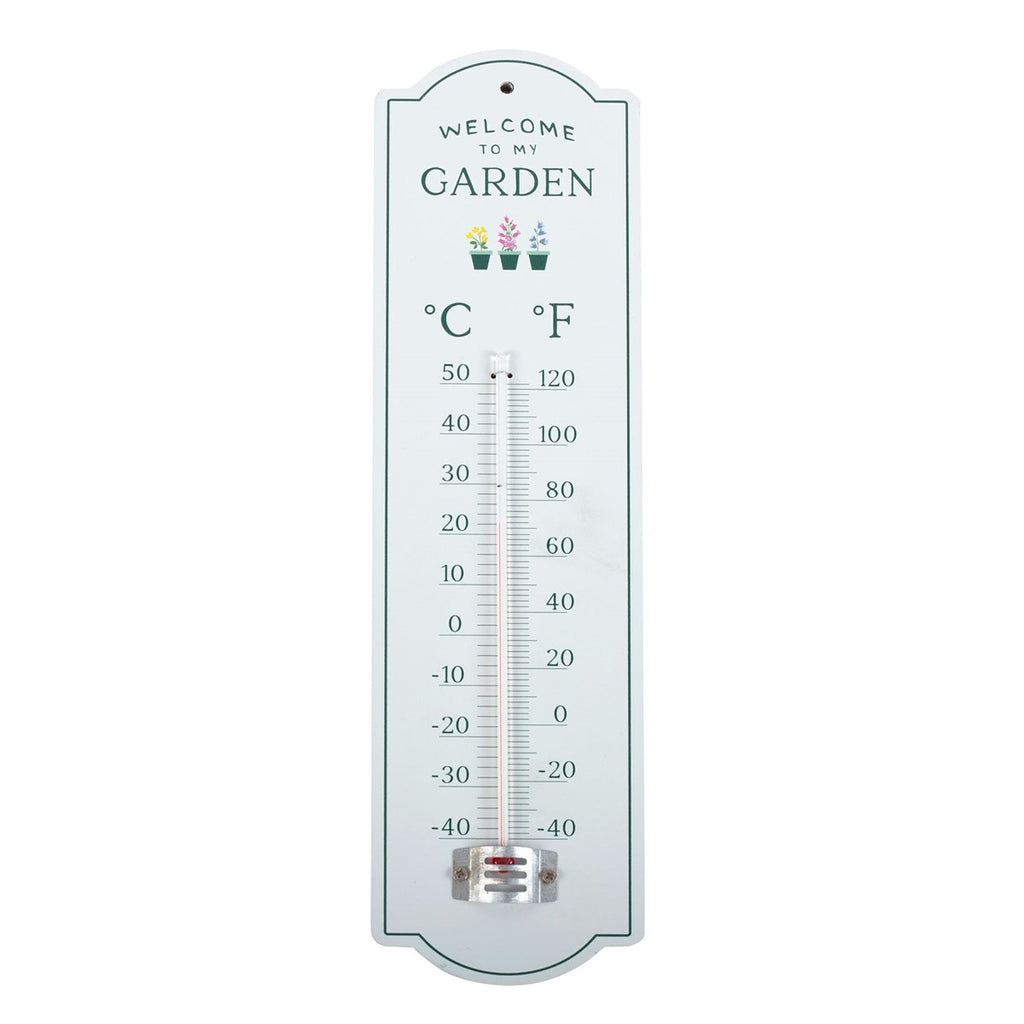 Welcome To My Garden Wall Thermometer