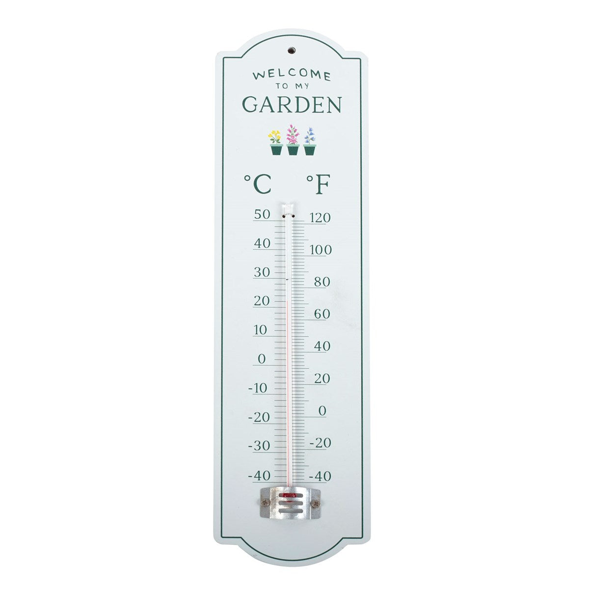 Welcome To My Garden Wall Thermometer