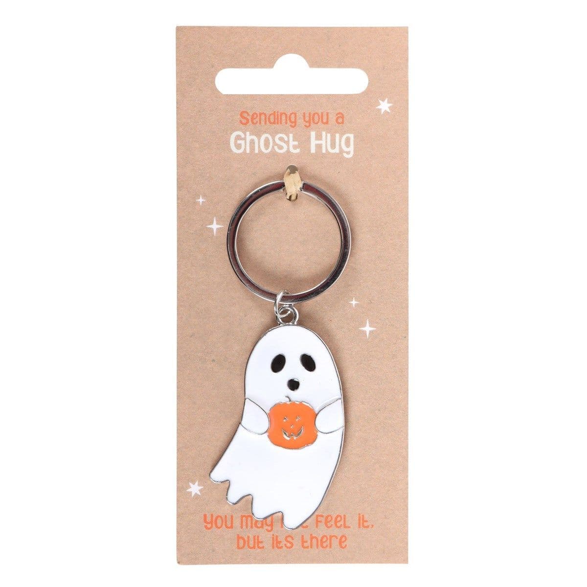 Ghost Hug Metal & Enamel Keyring