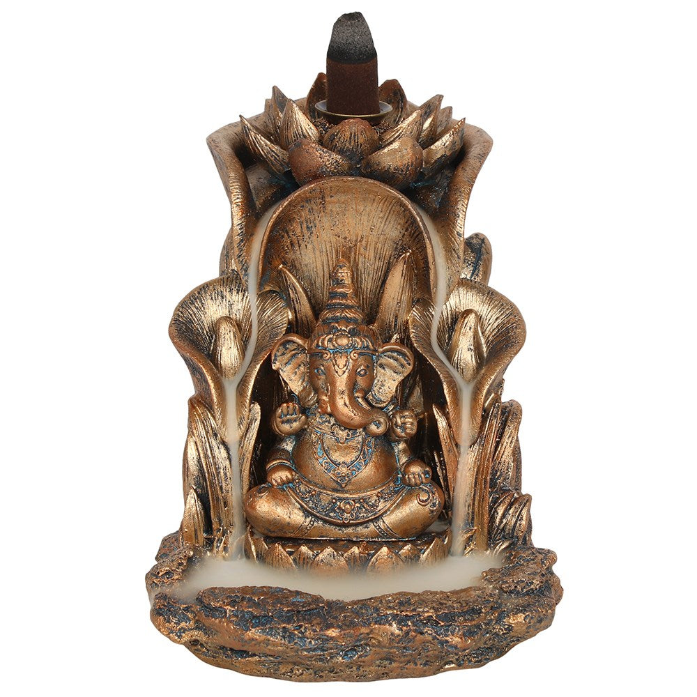 Bronze Coloured Ganesh Backflow Incense Burner