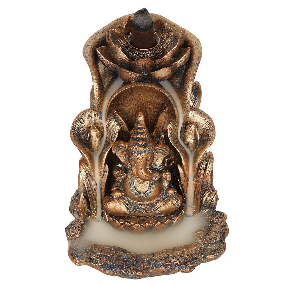 Bronze Coloured Ganesh Backflow Incense Burner
