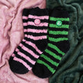 Fluffy socks set with “Good witch/Bad witch” theme, cosy and fun gift