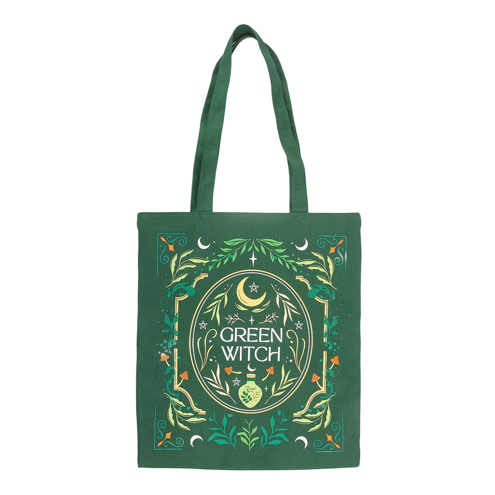 Green Witch Polycotton Tote Bag