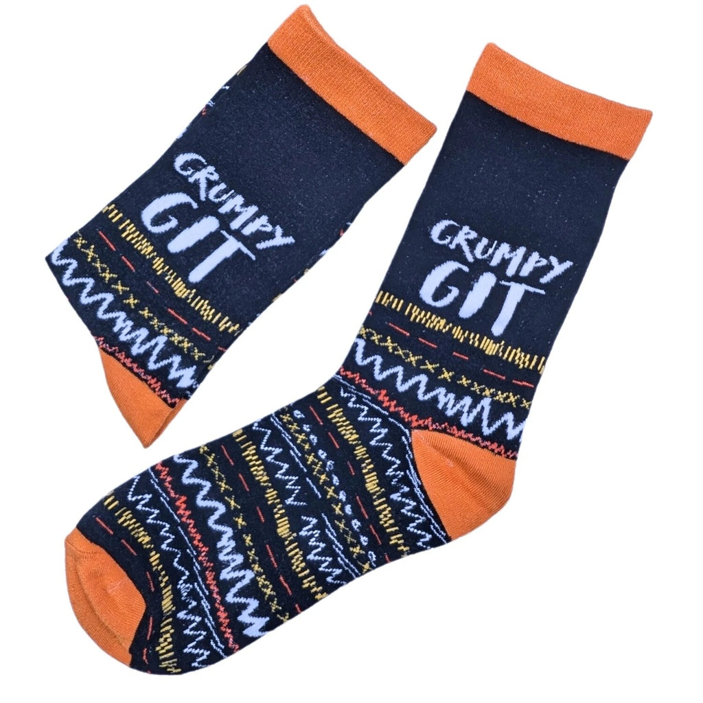Grumpy Git Novelty Men's Socks UK Size 8-11