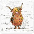 Hamish Highland Cow ceramic coaster by Bug Art featuring detailed Highland cow artwork and countryside-inspired design.