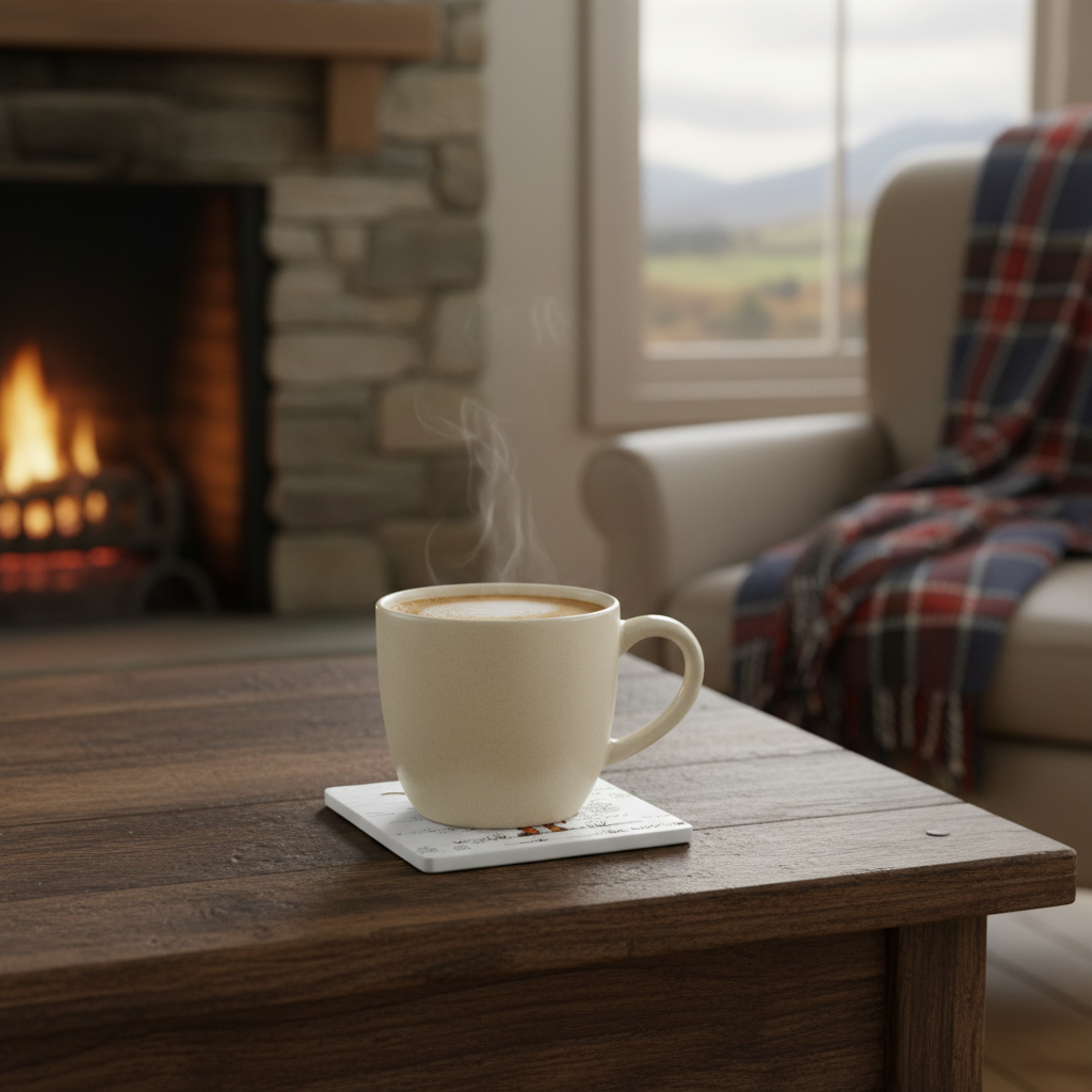 Hamish Highland Cow Coaster - Mug Lifestyle
