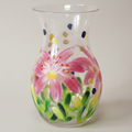 Hand Painted Lily Vase - detail