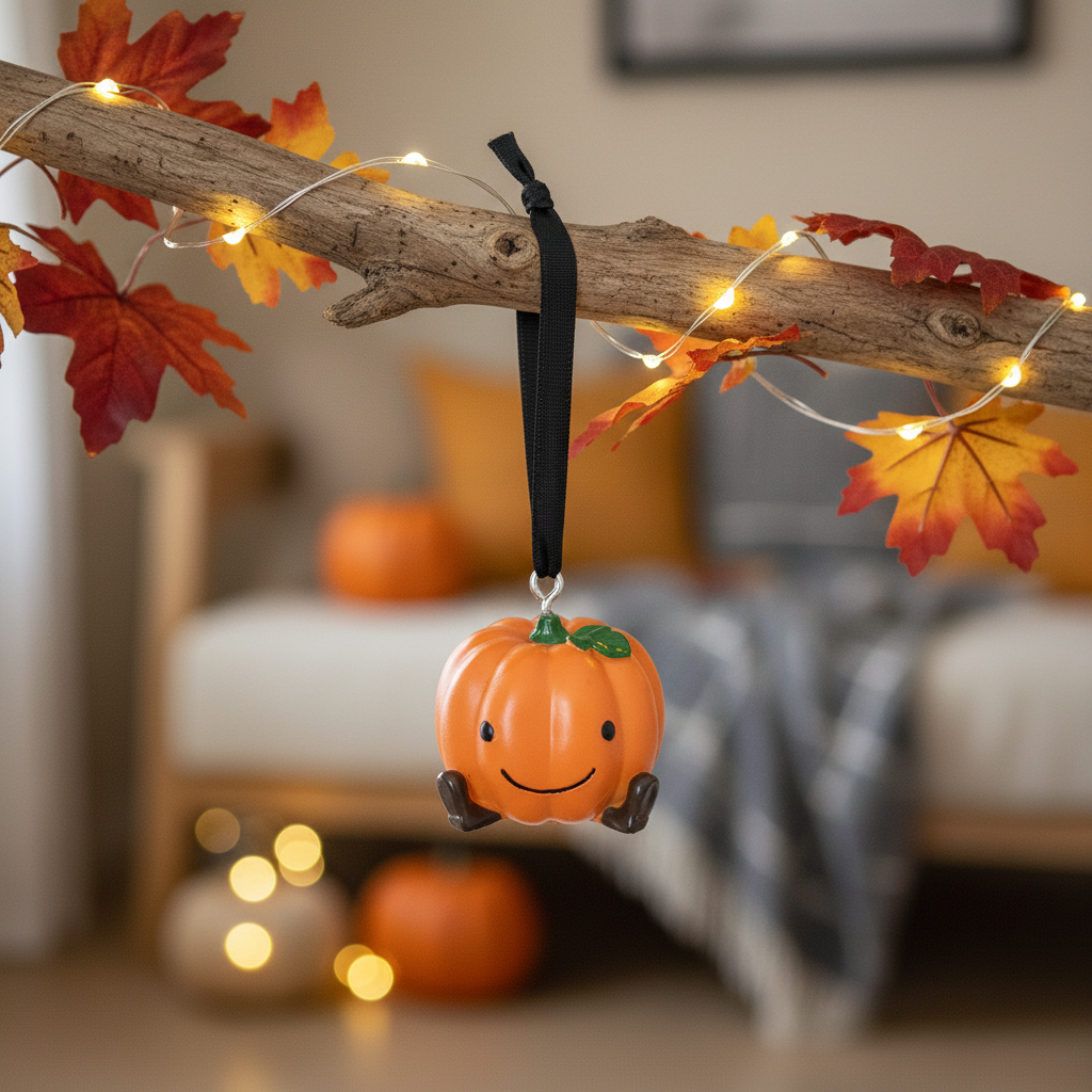 Hanging Happy Pumpkin - Rustic Branch Lifestyle