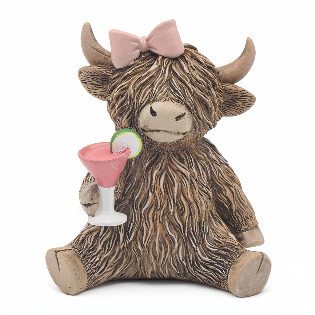 Happy Hour Highland Cow - detail