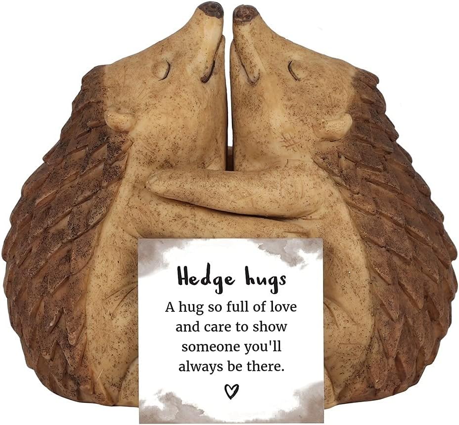 "Hedge Hugs" Hedgehog Couple Figurine