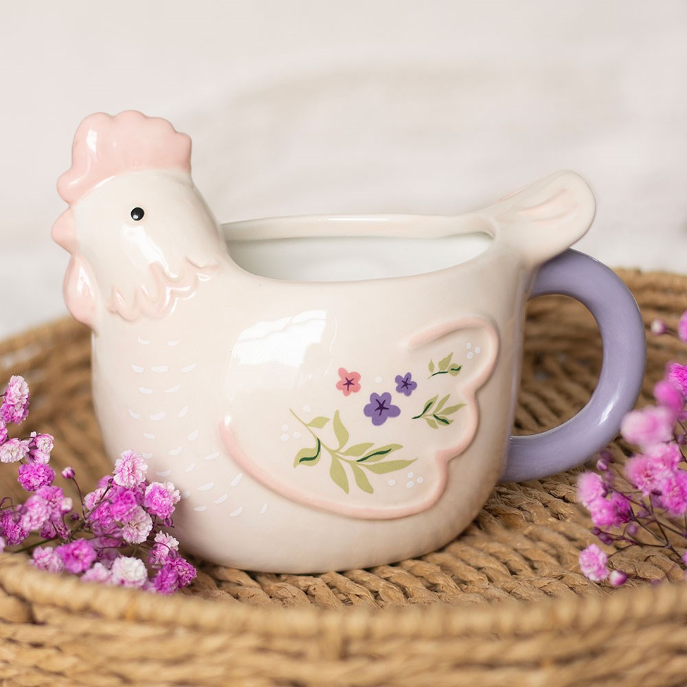 Hen shaped ceramic mug, quirky and charming for everyday drinks