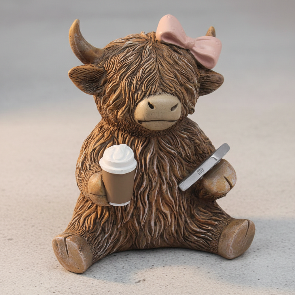 Highland Cow Coffeeholic - detail retry
