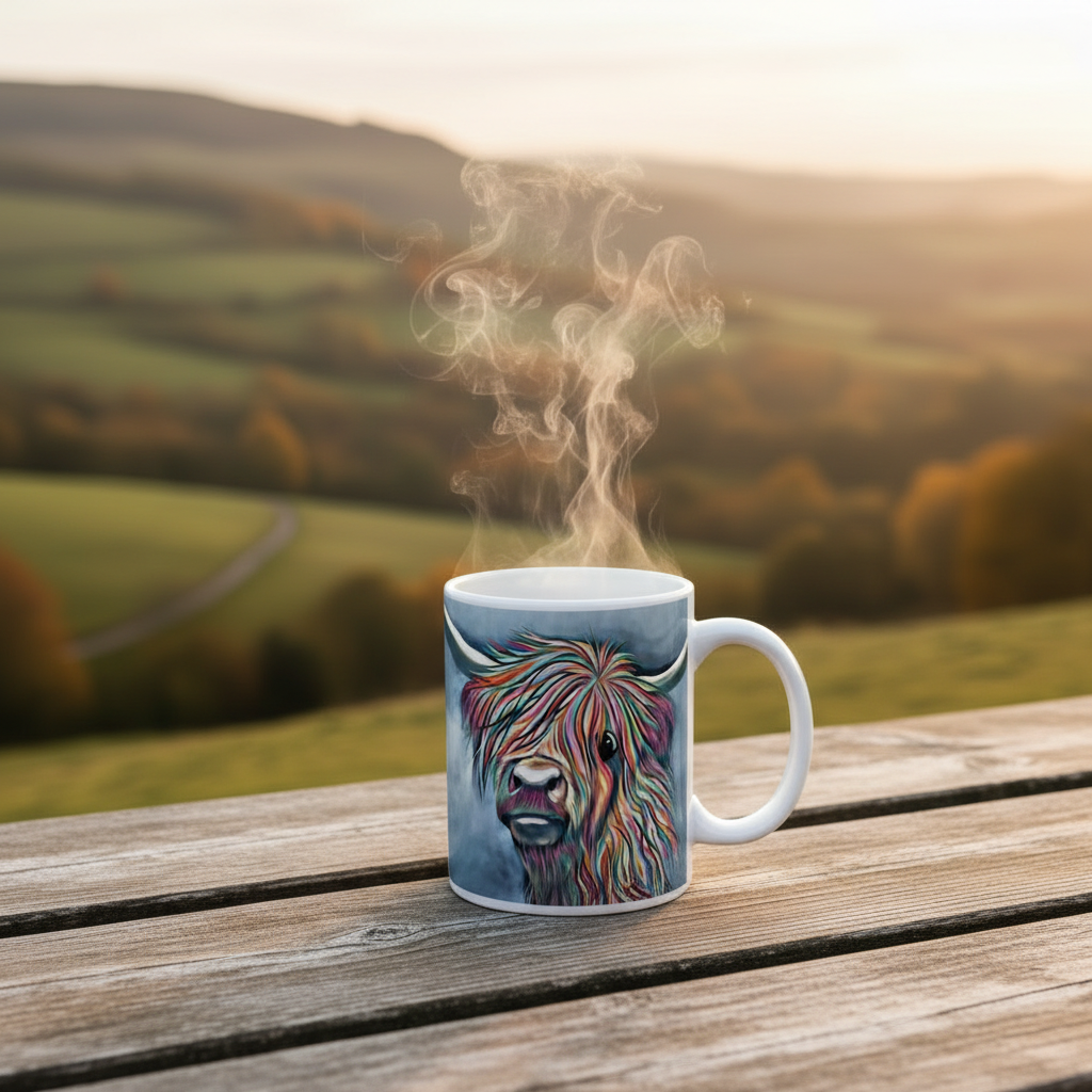 Highland Cow Mug - Outdoor No Hands